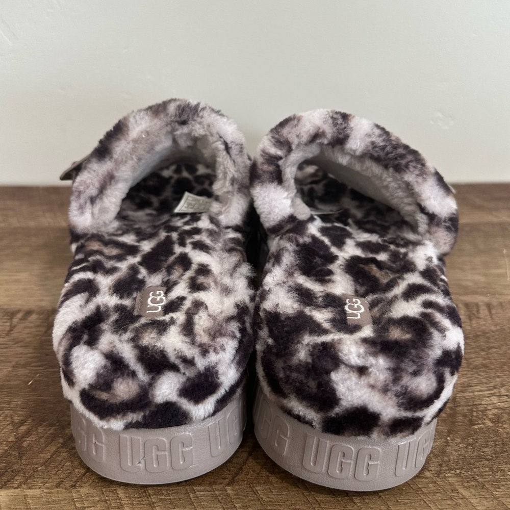 UGG Women's Fluffita Panther Print Slippers Slides Platform Sandals Size 8 - Picture 7 of 14